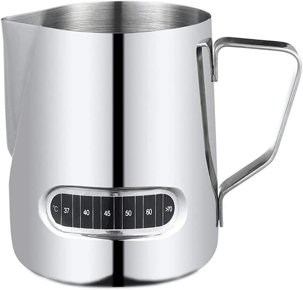 Kaffemælkeskummerkande Mælkekande Rustfrit Stål Kaffeskummerkander Mælkekop til Fremstilling af Lattekaffe
