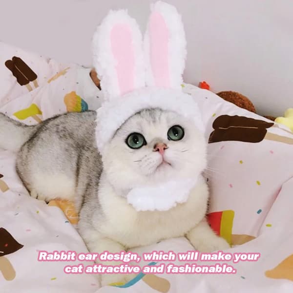 Professional Rabbit Ear Hat Cute Pet Costume Cosplay Cat Cap Accessory