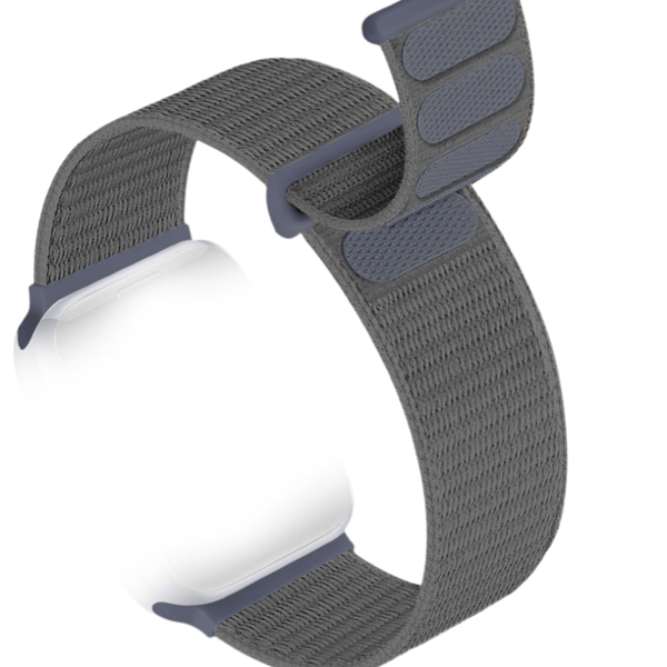 Nylon Loop Strap Compatible with Apple iWatch 38/40/41mm and 42/44/45/49mm with Adjustable Velcro Grey