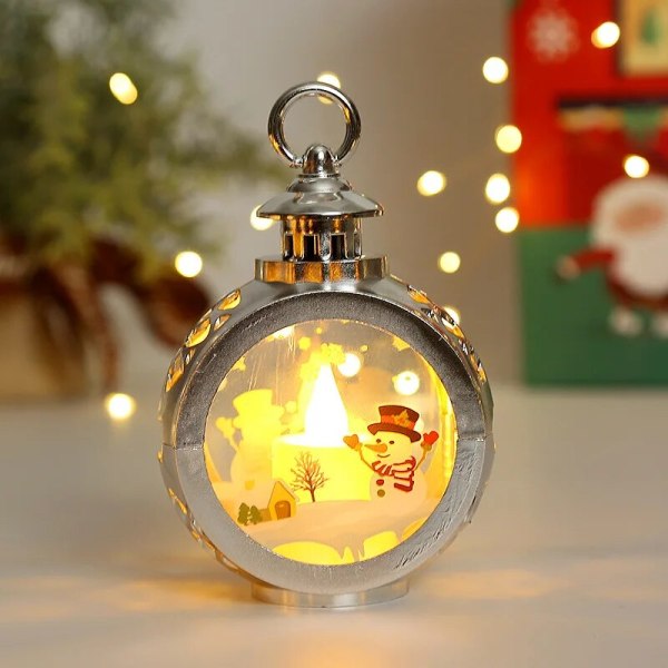 Christmas Led Candle Light Bärbar jullykta Santa Claus Snowman Retro Candle Flameless Led Christmas Candle Light H