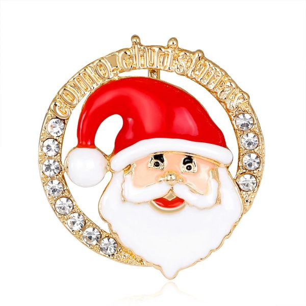 Lyx utsökt julbroscher Pin Snowman Santa Claus Boot Garland Mode Smycken Presentdekoration style 2