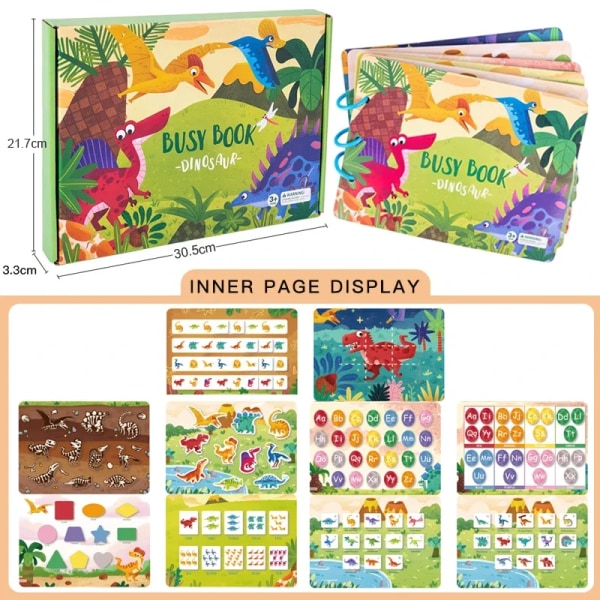 Montessori upptagen bok för barn Klistermärke Tyst bok Baby Tidig pedagogisk leksak småbarn Matchande pussel Spel Lärleksaker Presenter Farm