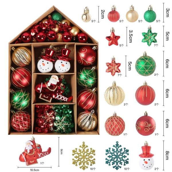 Julboll Julgransdekoration prydnader för hem nyår Xmas hängande hänge Ball Party Dekoration Tillbehör Present 1
