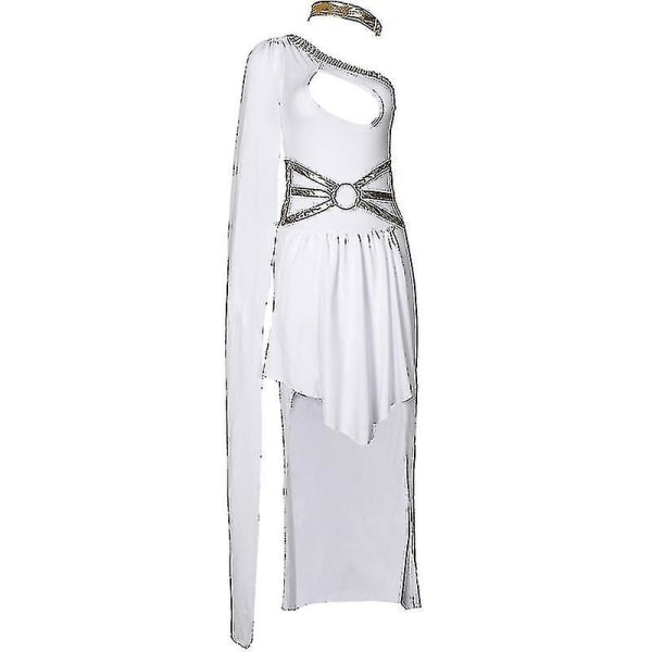 Vuxna kvinnor grekisk gudinna outfits Set för Halloween Dress Up Party, xiangchongyaying White L