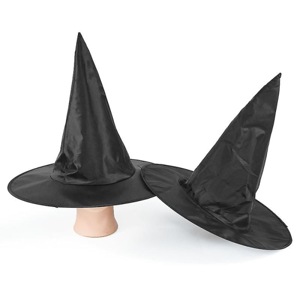 5 st Unisex Halloween Häxhatt För Barn Vuxna Halloween Fest Cosplay Kostym Rekvisita Dekoration Tillbehör Svart Wizard Cap 5pcs for adults