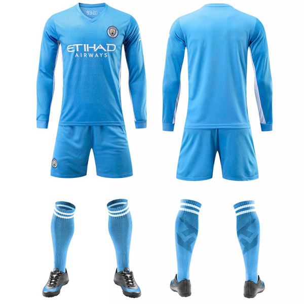 Höst och vinter långärmad Manchester City hemma fotboll sport fotboll träningskläder L