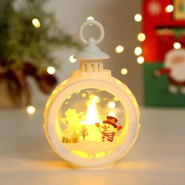 Christmas Led Candle Light Bärbar jullykta Santa Claus Snowman Retro Candle Flameless Led Christmas Candle Light D