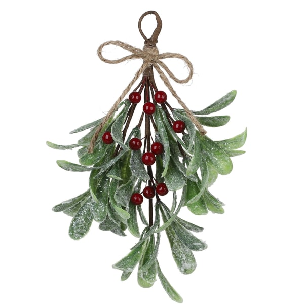 Konstgjord hängande julmistel Holiday Home Decoration 23cm Pålitlig Robust Röd/Vit Dekorativ bukett Red