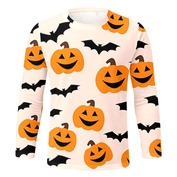 Barnkläder för tonåringar Barn Pojkar Gratis frakt Halloween Mascot For Boy T-shirts Med Hösten 2023 Trend Långärmade T-shirts S14TX1963 100