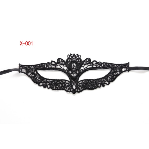 [Mystisk ängel] X-serien Black Lace Mask Halloween Masquerade Nattklubb Sexig ögonmask style 1