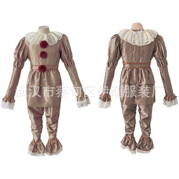 Halloween Clown Soul 2 cosplay kostym Clown Pennywise Pennywise cosplay festdräkt gold L