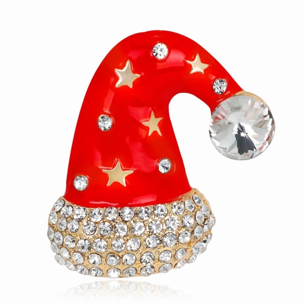 Lyx utsökt julbroscher Pin Snowman Santa Claus Boot Garland Mode Smycken Presentdekoration style 24