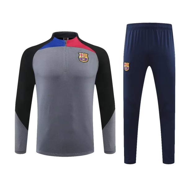 Långärmad fotbollströja herr Barcelona fotbollsträningskläder Barcelona Gray XXL