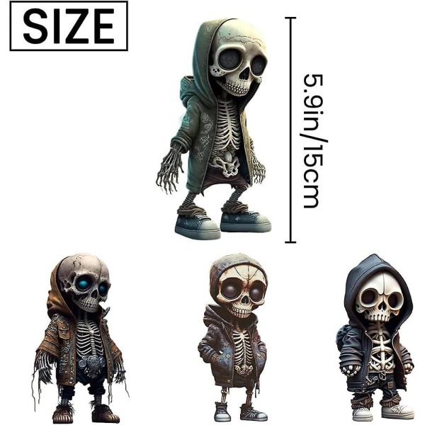 Coola skelettfigurer Söt staty Skelett Halloween-prydnader Heminredning Kreativa presenter style 1