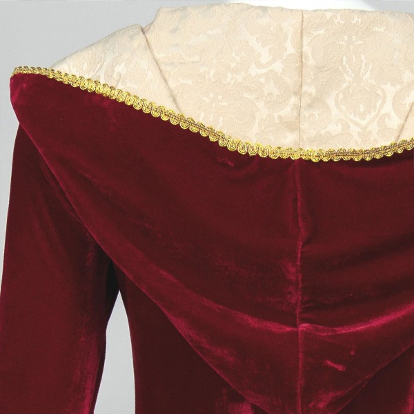Vintage medeltida viktoriansk klänning renässans balklänningar klänningar kostym långärmad halloween kostym för kvinnor Red XL