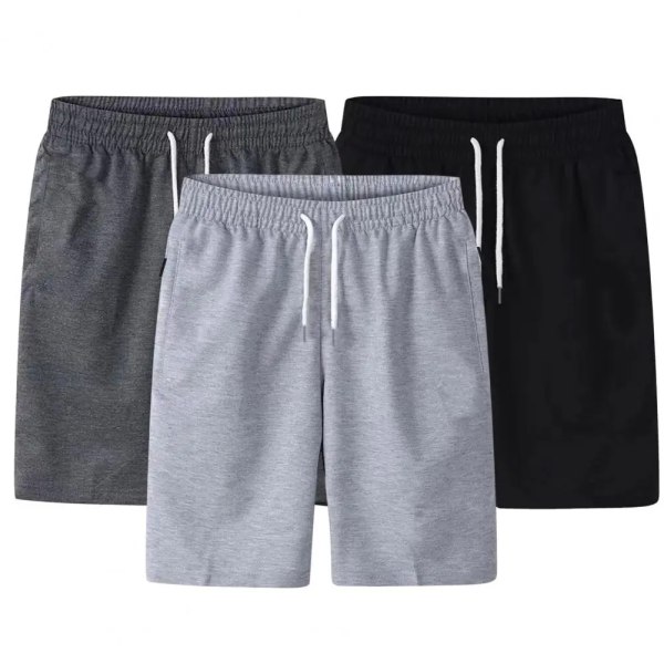 Cargo Shorts Elastisk midja Tunn Lös ficka Dragsko Cargo Shorts Dark Gray 4XL