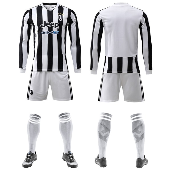 Höst och vinter långärmad Juventus hemmafotboll sport fotboll träningskläder XL