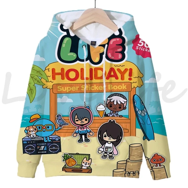 Toca Life World Luvtröjor för pojkar Flickor Långärmade tröjor Barn Sportkläder Barn Tecknade tröjor Hösttröjor Sudadera 25 kids-100(3T)