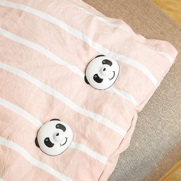 Lakan Quilt Clips Söta Panda Cover Clips Fästelement Halkfria spännen (med frigöring)