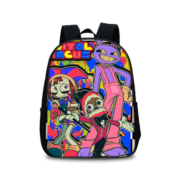 Magic Numbers Circus Ryggsäck 35x27x12cm Laptop Mochila Bag Creative Cartoon Animation Game Söt skolväska Stor kapacitet