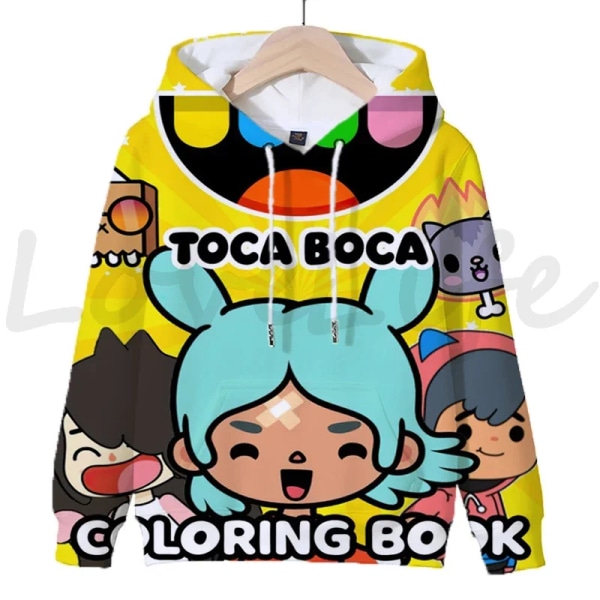 Toca Life World Luvtröjor för pojkar Flickor Långärmade tröjor Barn Sportkläder Barn Tecknade tröjor Hösttröjor Sudadera 28 kids-120(6T)