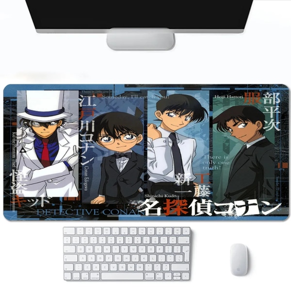 Anime Detective Conan Spelmatta Tillbehör Gamer Full Gummi Musmatta Matta 2 mm tjock tangentbord Skrivbordsdyna A7 180x220x2mm