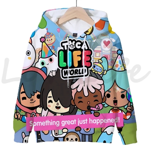 Toca Life World Luvtröjor för pojkar Flickor Långärmade tröjor Barn Sportkläder Barn Tecknade tröjor Hösttröjor Sudadera 14 kids-120(6T)