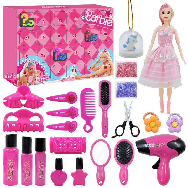 Nedräkning jul blind låda adventskalender tjejer tillbehör DIY handgjorda presentask set leksak present girl doll