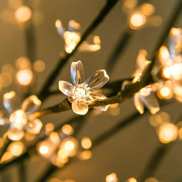 6 FT förbelyst körsbärsblomningsträd med 208 LED-lampor för julpynt för hemmafestivalfest