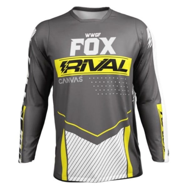 Sommar FOX mountainbike terrängdräkt MTB lång T-shirt gray XL