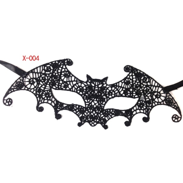 [Mystisk ängel] X-serien Black Lace Mask Halloween Masquerade Nattklubb Sexig ögonmask style 4