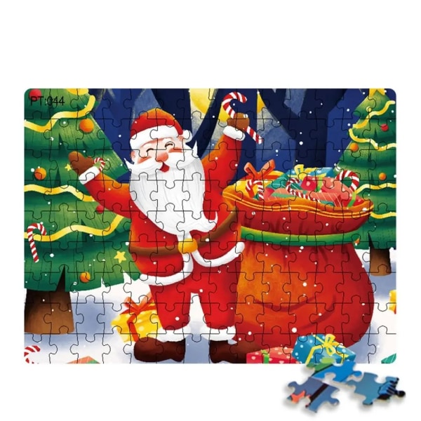 Merry Christmas Gift Baby Pussel Leksaker Tecknad Barnleksaker Montessori Tidiga pedagogiska spel Nyårspresenter PT041