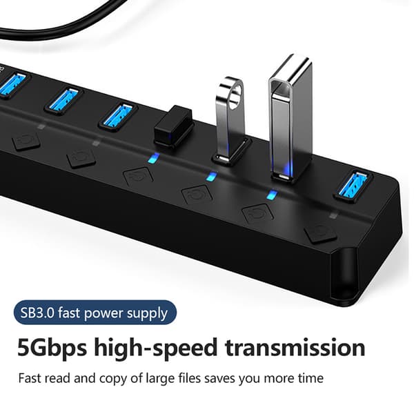 USB HUB 3.0 USB 2.0 Hub Multi USB Expander Splitter seven in one
