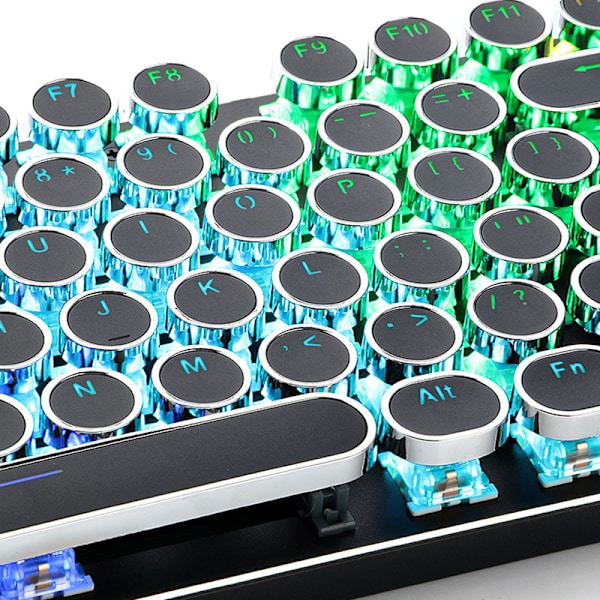 104 nycklar Retro Runda Keycaps Double Shot DIY mekaniskt tangentbord Black upgrade