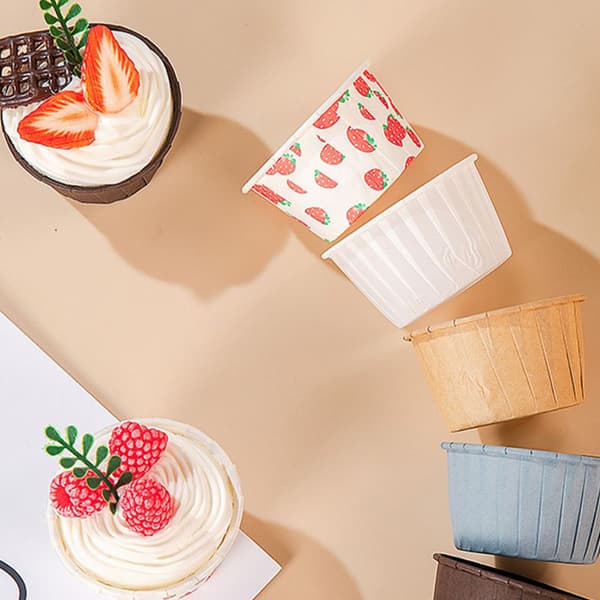 50st Muffins Desserthållare Cupcake Liner DIY Cake Cup White