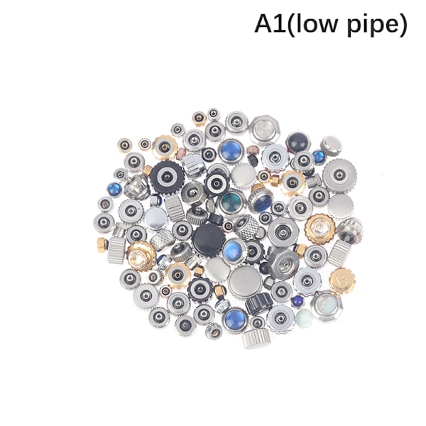 100 st blandade vattentäta stål watch Watch Crown low pipe
