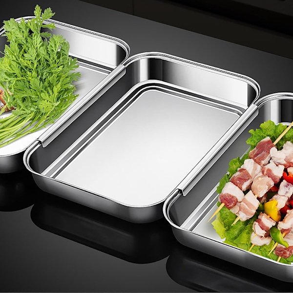 Paneringsbrickor Rostfritt Stål 3 st Låsbrickor För Kött Fisk 3pcs