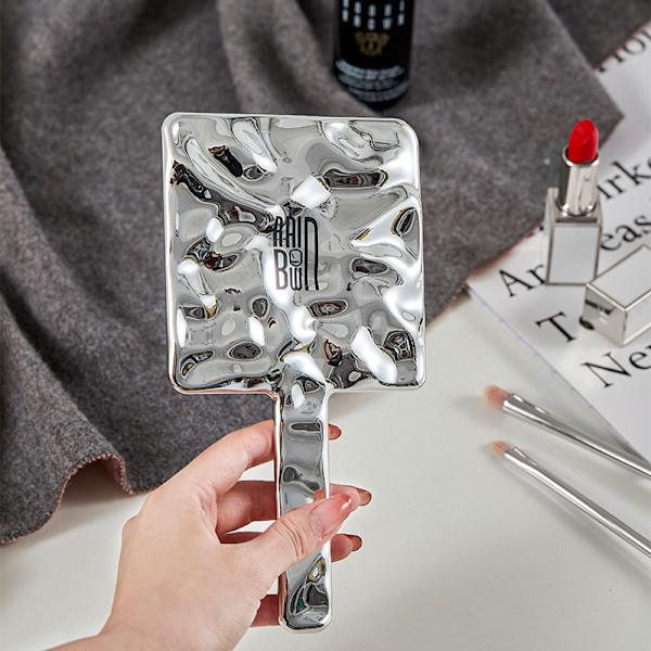Liquid Shape Square Mirror Handhållen skrivbordssminkspegel A1