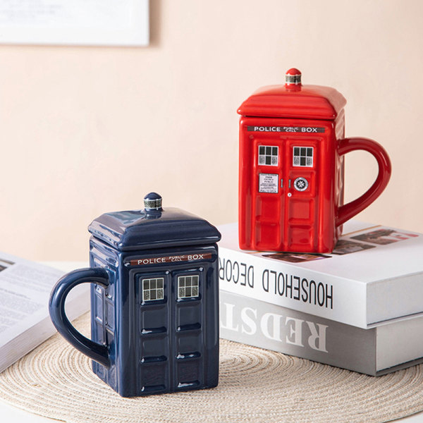 1st Doctor Who Tardis Police Box kaffemugg Keramisk kopp Blue 23bf | Blue |  Fyndiq