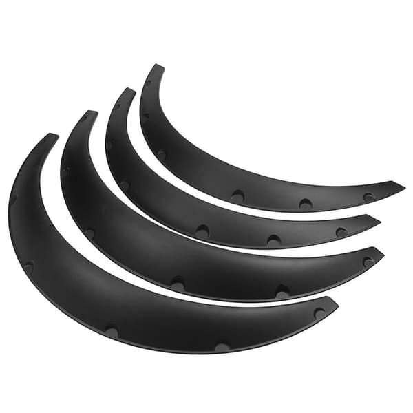 4PCS Universal bilhjulsskärmar, flexibla men ändå hållbara Black