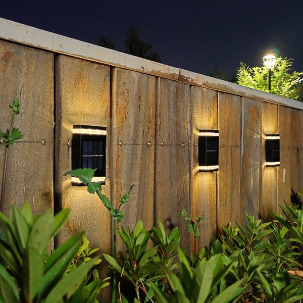 1 st Solar Lights LED vattentät innergård vägglampa White light