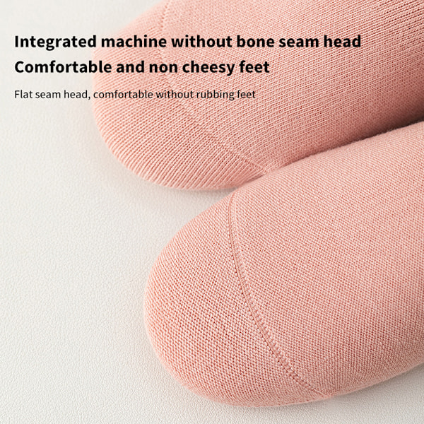 1Par Dam Anti-Slip Sock Yoga Sock Bomull Andas Kort El Gray