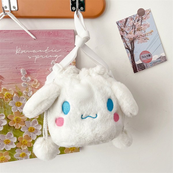 Plysch Sanrio-väska Kuromi Melody Cinnamoroll fylld ryggsäck White