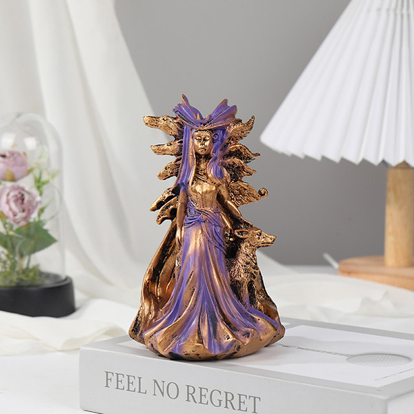 Hekate Grekisk Gudinna Av Magi Med Sina Hundar Staty Figurin M
