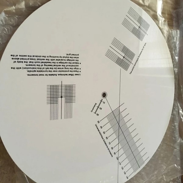 Anti-sliding Record Pickup Kalibreringsplatta Avståndsmätare White