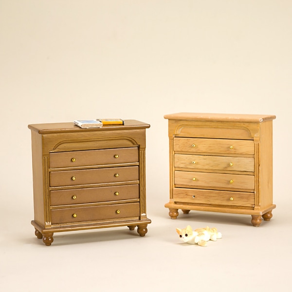 1/12 Dockskåp Modell Mini Skänk Dockskåpsmöbler Yellow