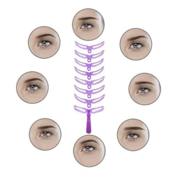 8ST Ögonbrynsformare Ögonbrynsvårdande stencilkit 8pcs/set