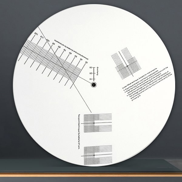 Anti-sliding Record Pickup Kalibreringsplatta Avståndsmätare White