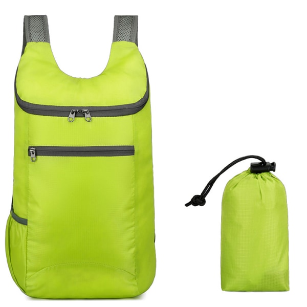 Vikbar ultralätt ryggsäck för utomhusresor Fluorescence green