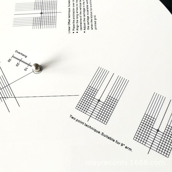 Anti-sliding Record Pickup Kalibreringsplatta Avståndsmätare White